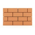 Stack of Orange Bricks Forming a Wall Section on White Background construction building Royalty Free Stock Photo