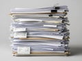Stack of organized paperwork Royalty Free Stock Photo