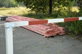 Stack of painted wood boards Royalty Free Stock Photo