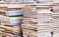 Stack of paintings on canvases Royalty Free Stock Photo