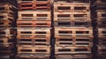 stack pallets wooden Royalty Free Stock Photo