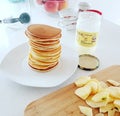 A stack of pancake plate for breakfast Royalty Free Stock Photo