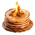 Campfire pancake isolated on transparent background Royalty Free Stock Photo
