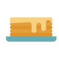 Stack of pancakes simple food icon in trendy style isolated on white background for web apps and mobile concept. Vector