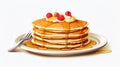 Realistic Pancake Stack With Syrup On White Background Royalty Free Stock Photo