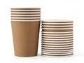 Stack of paper cups, isolated on white background Royalty Free Stock Photo
