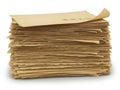 Stack of paper documents isolated on white background Royalty Free Stock Photo