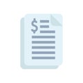 Stack of paper invoices displaying dollar sign icon Royalty Free Stock Photo