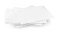Stack of paper letters on white background Royalty Free Stock Photo