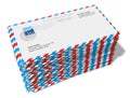 Stack of paper mail letters Royalty Free Stock Photo