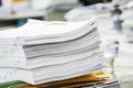 Stack of paper in the office. Royalty Free Stock Photo
