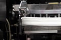 Stack of paper in a printing press Royalty Free Stock Photo