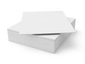 Stack of paper sheets isolated on white background Royalty Free Stock Photo