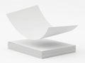 Stack of paper sheets with two flipped pages Royalty Free Stock Photo