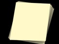 Stack of papers on Black