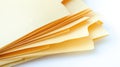 Stack of papers close up on white background Royalty Free Stock Photo