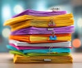 stack of papers isolated Royalty Free Stock Photo