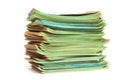 Stack of papers isolated Royalty Free Stock Photo
