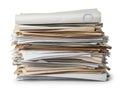 Stack of papers isolated on white background Royalty Free Stock Photo
