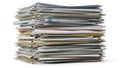 Stack of papers isolated on white background Royalty Free Stock Photo