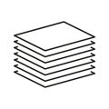 Stack Of Papers Line Icon. Document Organization And Office Filing Outline Symbol. Paperwork Management And Royalty Free Stock Photo