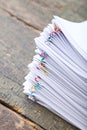 Papers with paperclips Royalty Free Stock Photo