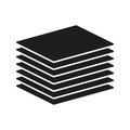 Stack Of Papers Solid Icon. Document Management, Organization, And Filing System Silhouette Symbol. Office And Royalty Free Stock Photo