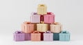 Pastel Gift Box Pyramid Royalty Free Stock Photo