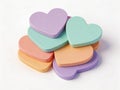 Stack of Pastel Heart Shaped Objects Royalty Free Stock Photo