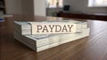 stack of paychecks with bold PAYDAY label, symbolizing financial success Royalty Free Stock Photo