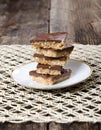 Stack of Peanut Butter Chocolate Dessert