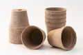A Stack of Peat Pots Royalty Free Stock Photo
