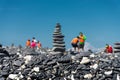 Stack pebble stone