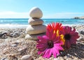 Stack of pebbles on the beach Royalty Free Stock Photo