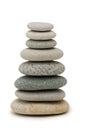 Stack of pebbles isolated Royalty Free Stock Photo