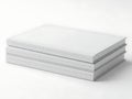 Stack of perforated blank paper sheets ready for use in an office setting Royalty Free Stock Photo