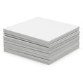 Stack of perforated white paper sheets neatly arranged for office use Royalty Free Stock Photo
