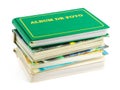 Stack of photo albums Royalty Free Stock Photo