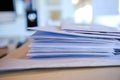 Stack pile of letters in envelopes to read Royalty Free Stock Photo