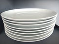 Stack or pile of realistic ceramic plates Royalty Free Stock Photo