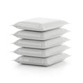 Stack of pillows isolated on white background Royalty Free Stock Photo