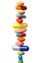 Stack of pills and capsules