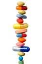 Stack of pills and capsules Royalty Free Stock Photo