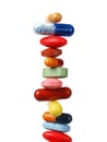Stack of pills and capsules Royalty Free Stock Photo