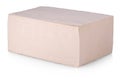 Stack of the pink paper napkins on white background Royalty Free Stock Photo