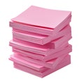 Stack Of Pink Paper Sheets. Office Supplies And Creative Stationery For Organization And Crafting Isolated On Royalty Free Stock Photo