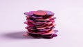Stack of Pink and Purple Heart Shapes Royalty Free Stock Photo