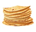 Stack of pita bread Royalty Free Stock Photo