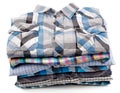 Stack of Plaid Men's Shirts