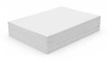 Stack of plain white paper sheets neatly arranged on a flat surface Royalty Free Stock Photo